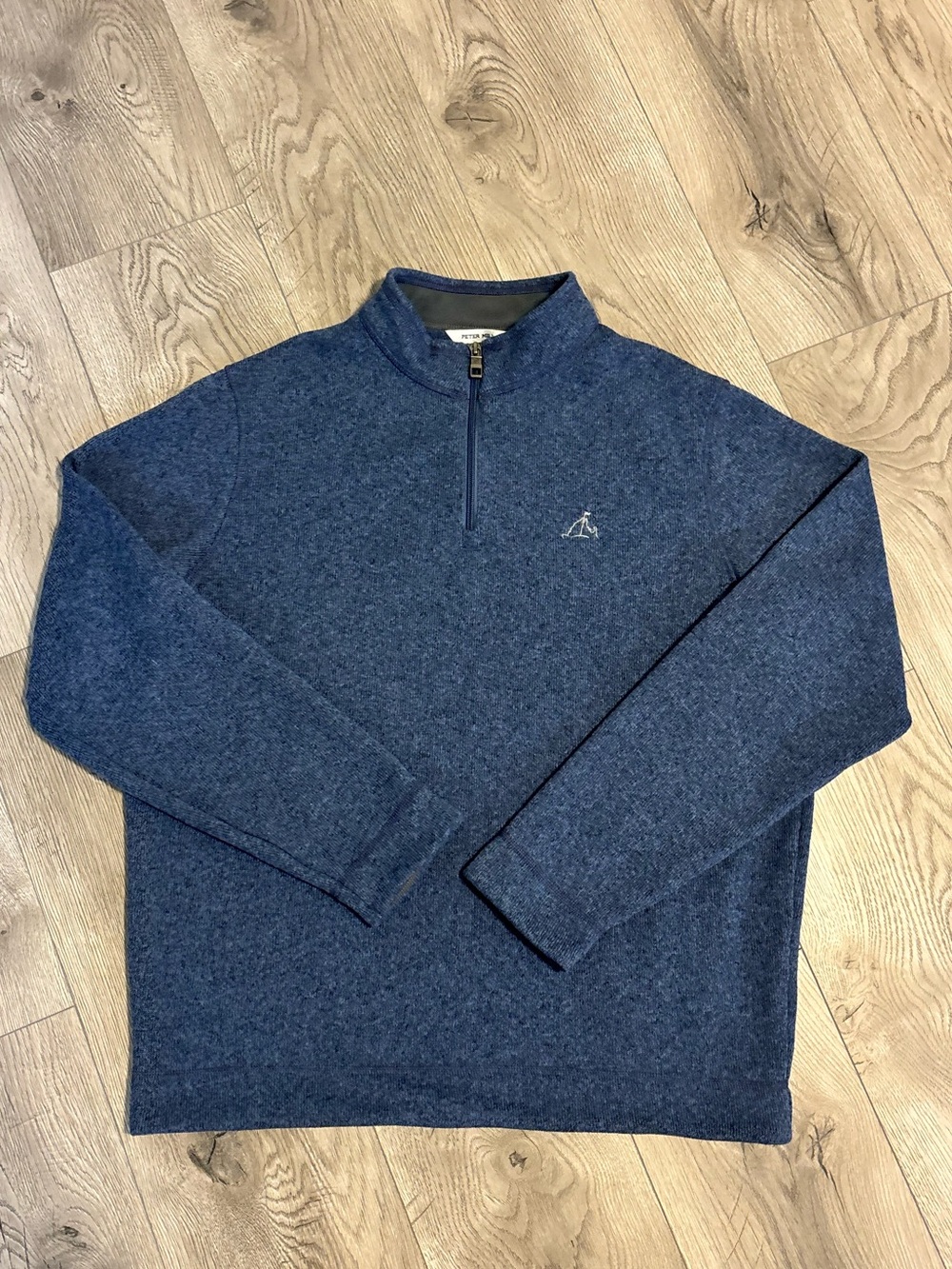 Peter Millar Men’s Navy Blue Quarter-Zip Pullover Sweater Size Large